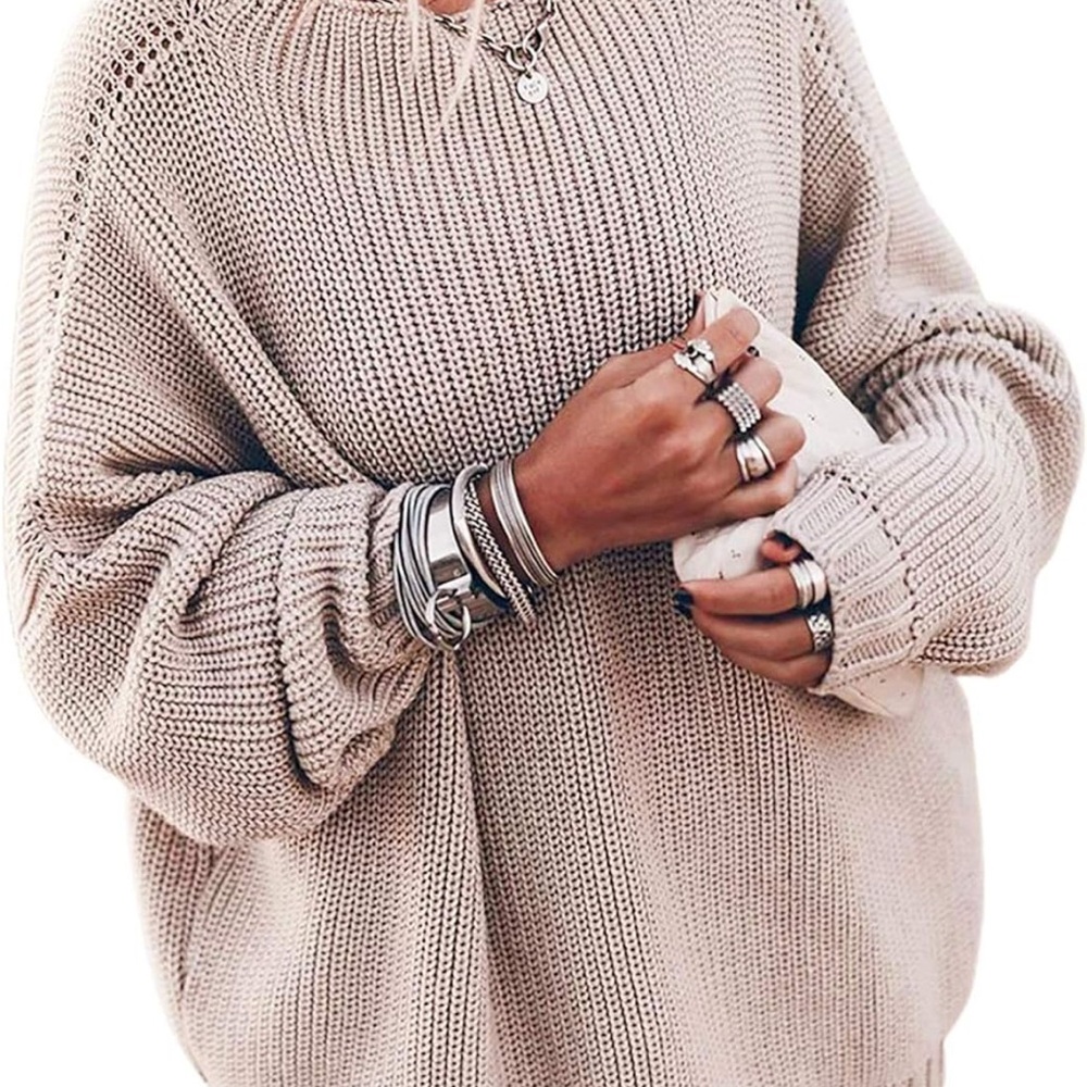 Oversized Cream Knit Sweater